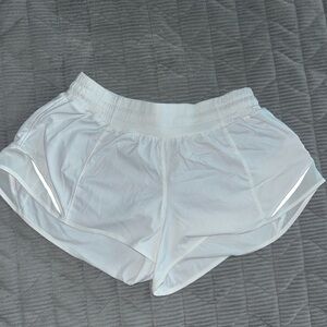 White Lululemon Hotty hot shorts